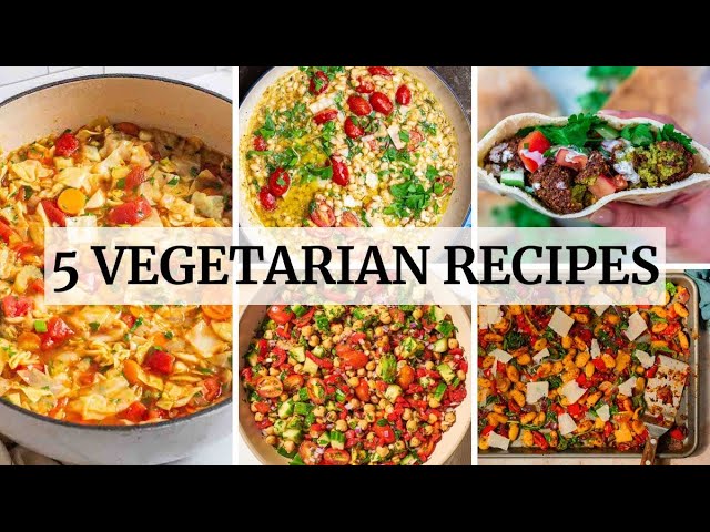 5 Easy Vegetarian Recipes (Healthy Mediterranean Diet Recipes!)