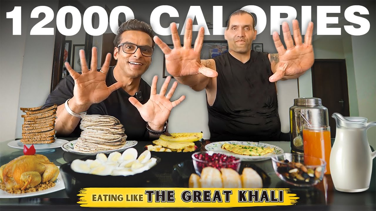 Eating Khali’s 12000 Calorie Diet | 40 Chapatis and 5 Ltr Milk | Yatinder Singh