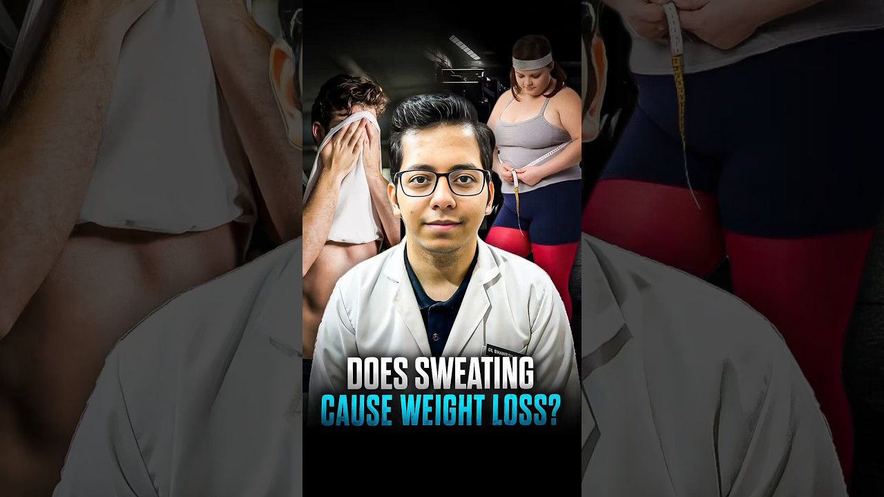 Does Sweating Cause Weight Loss ? | Dt.Bhawesh | #diettubeindia #dietitian #fitness #shorts