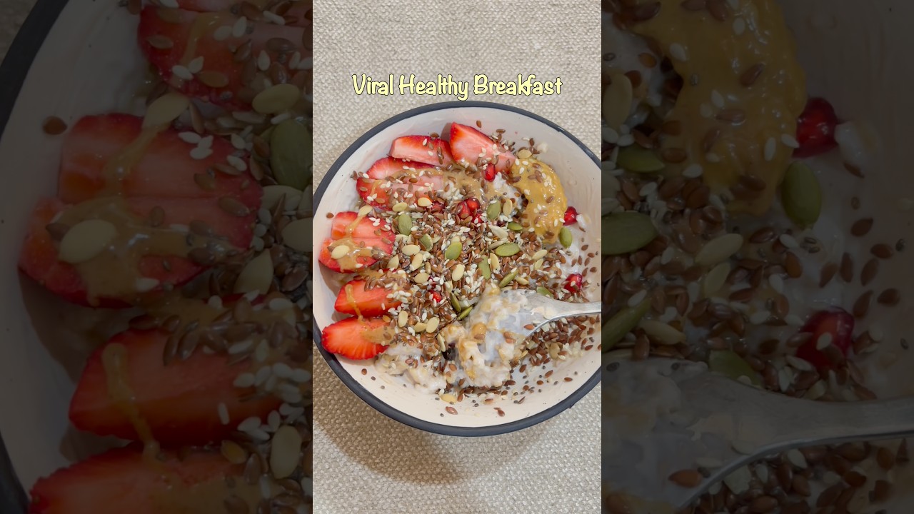 My Most Viral Healthy Breakfast 🥣 #shorts #youtubeshorts #recipe #food #breakfast #fitness #healthy