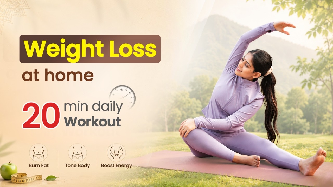 Weight Loss Exercises at Home | 20 Min Daily Workout to Lose Belly Fat in 30 Days (Follow Along)