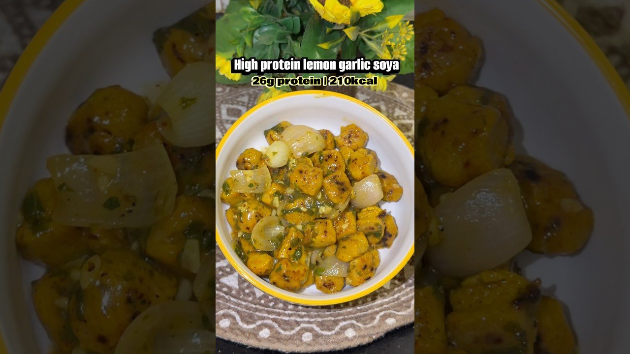 High protein lemon garlic soya / weight loss recipes/ roti chhodo try this #diet #weightloss #viral