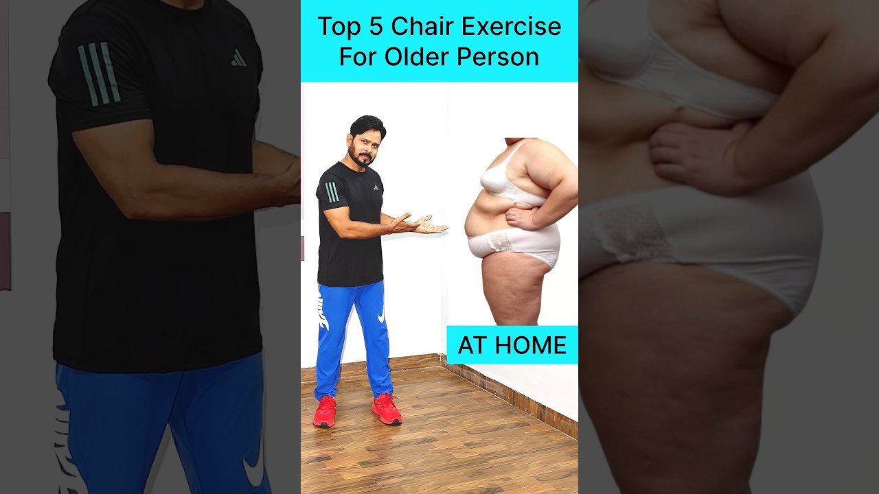 Top 5 chair exercise #youtubeshorts #fatloss #fitness #exercise #weightloss #workout #tips
