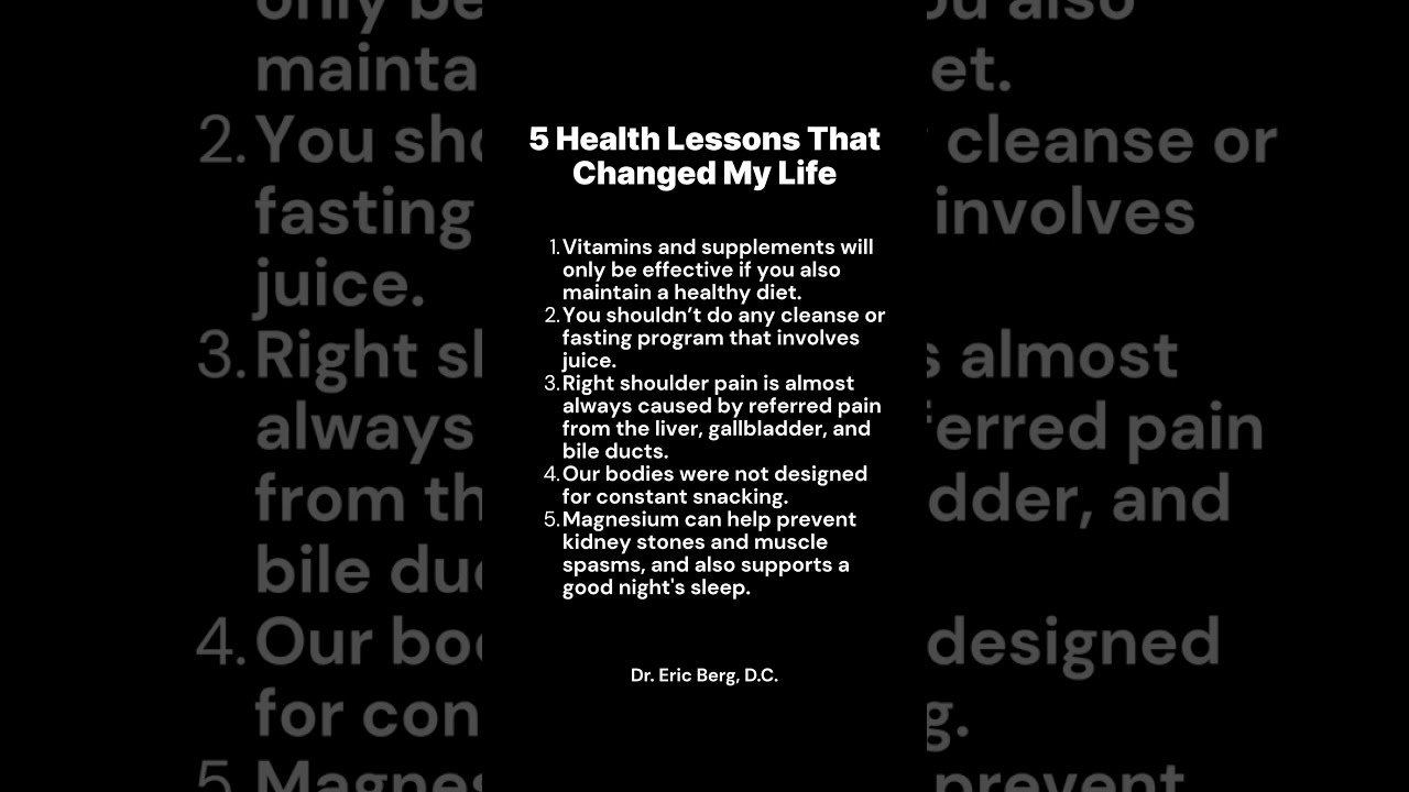 5 Health Lessons That Changed My Life