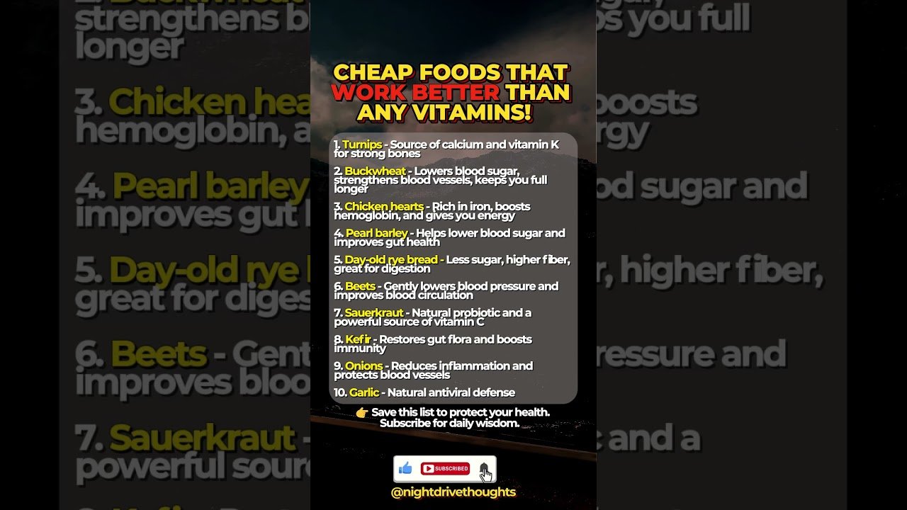 10 Cheap Foods That Work Better Than Any Vitamins! 💪 #shorts #health #nutrition